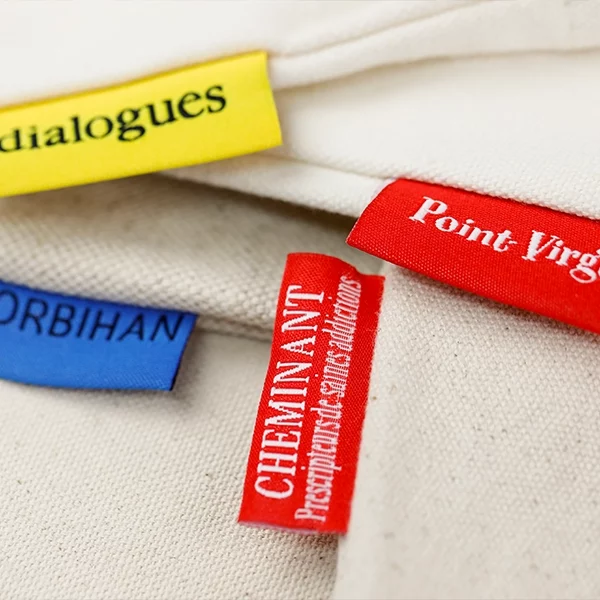 Marque étiquette sac toile
