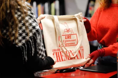 Sac en toile de jute pour la librairie CHEMINANT