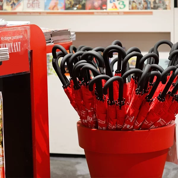 Parapluies promotionnels rouge CHEMINANT