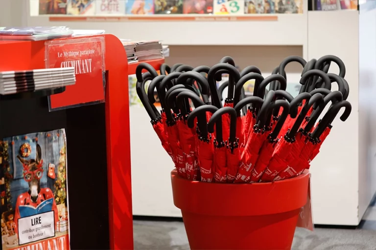 Parapluies promotionnels rouge CHEMINANT
