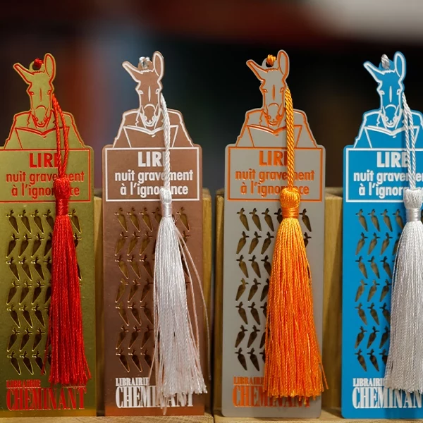 Marque page promotionnel pour la librairie CHEMINANT