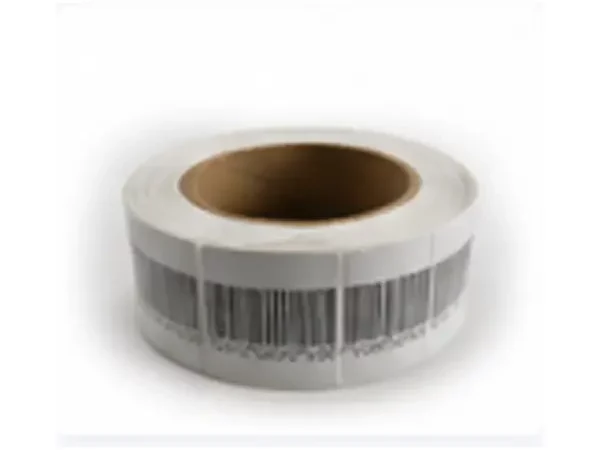Rouleau d'étiquettes antivol RF4040 avec code-barres