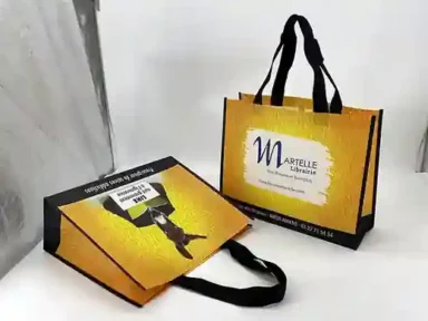 Sacs réutilisables imprimés pour la Librairie Martelle à Amiens