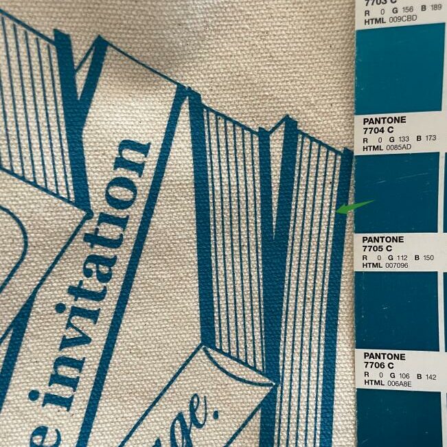 Toile 100 % coton imprimée en rotative pour sacs de librairie